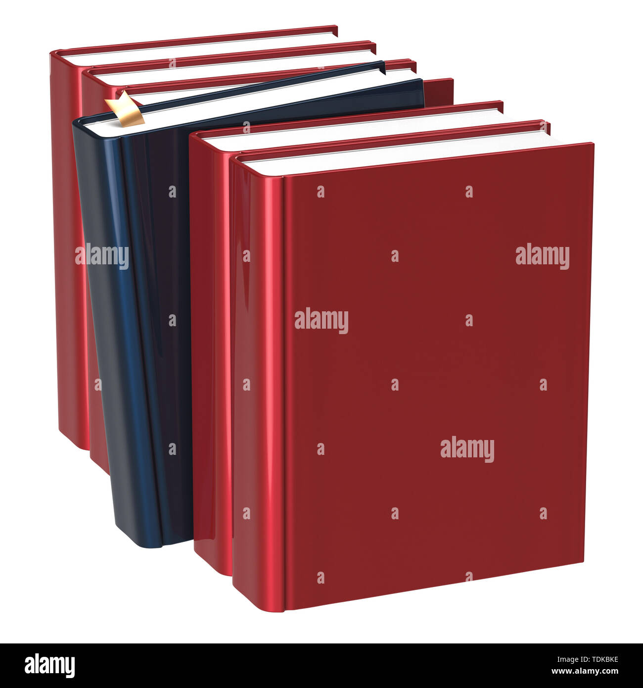 Ligne Livres blancs rouge noir un choix sélectionné prendre direction réponse couvre l'article modèle de manuel. L'étude de l'école l'enseignement contenu dans l'index Banque D'Images