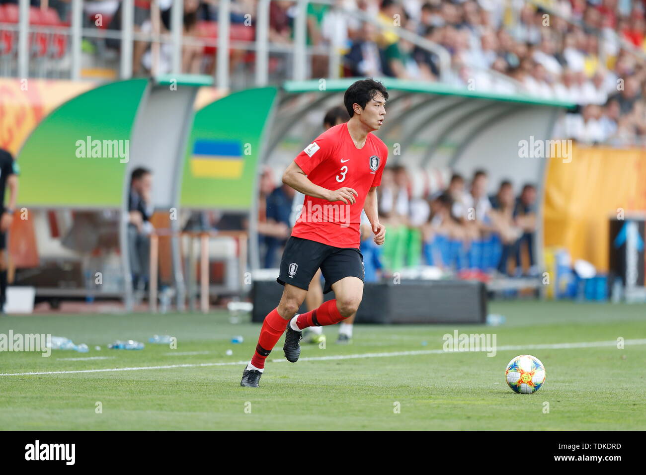 Lodz, Pologne. 15 Juin, 2019. Lee Jae-ik (KOR) Football/Football : Coupe du Monde U-20 DE LA FIFA, Allemagne 2019 dernier match entre l'Ukraine 3-1 Corée Rep au stade de Lodz Lodz, Pologne . Credit : Mutsu KAWAMORI/AFLO/Alamy Live News Banque D'Images