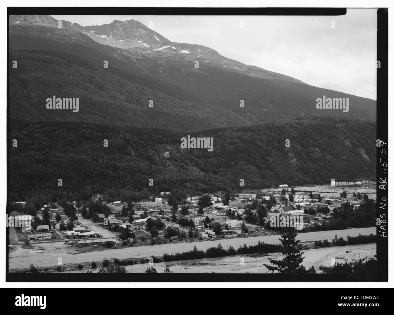 PANORAMA, à l'Est - ville de Skagway, Skagway, Skagway-Hoonah-Angoon Zone de recensement, AK Banque D'Images