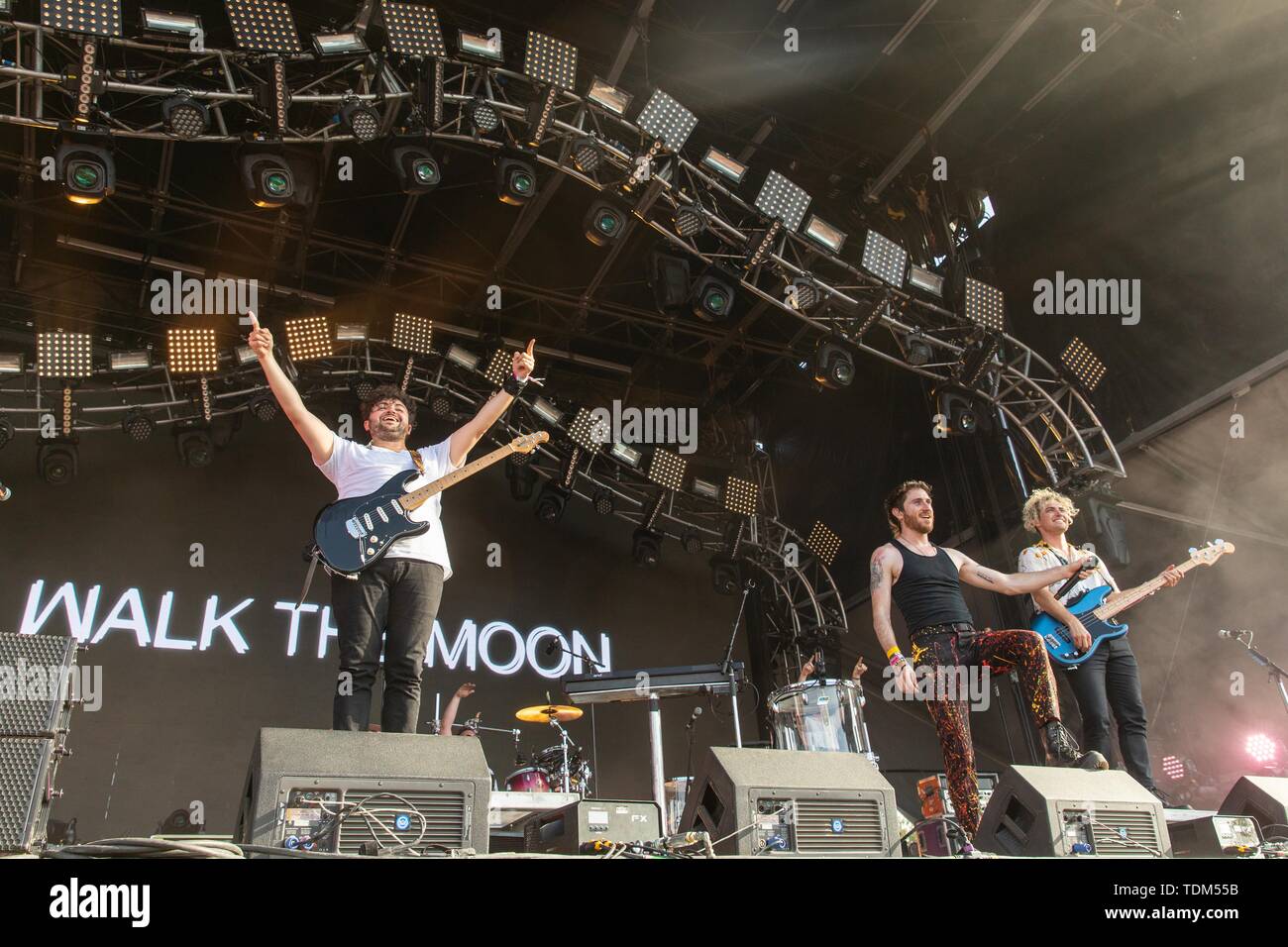 16 juin 2019 - Manchester, New York, États-Unis - ELI BROSE MAIMAN, NICHOLAS WILLIAM PETRICCA ET KEVIN COULTER RAY de marcher la Lune durant le Bonnaroo Music + Arts Festival à Manchester, New Hampshire (crédit Image : © Daniel DeSlover/Zuma sur le fil) Banque D'Images
