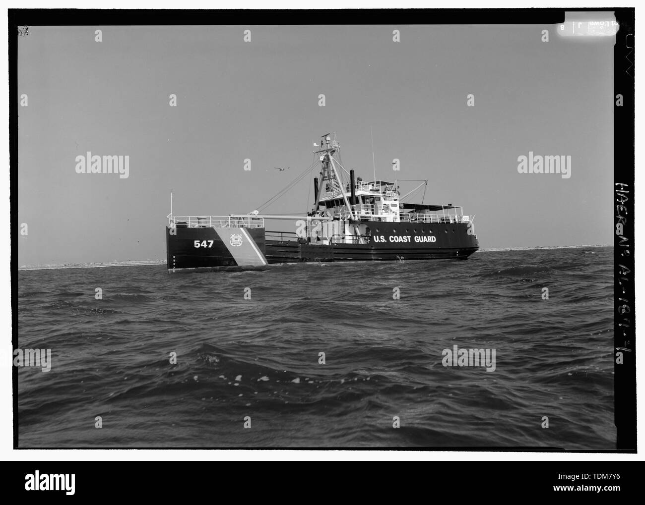 Vue EN PERSPECTIVE DE PORT D'ALTITUDE. - U.S. Coast Guard Cutter le pin blanc, le 8e District de la Garde côtière des États-Unis, au sud de la base de Broad Street, Mobile, Comté de Mobile, AL Banque D'Images
