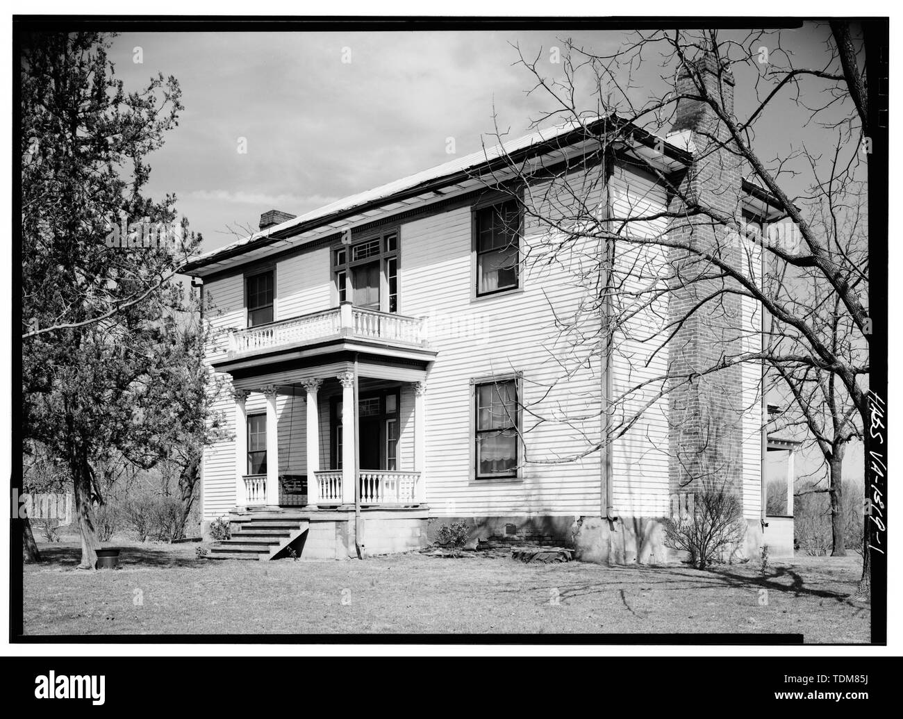 Vue EN PERSPECTIVE DU SUD (AVANT) ET EAST SIDE - Martin Webb, maison, Appomattox Appomattox Comté, VA ; Boucher, Jack E, photographe Banque D'Images