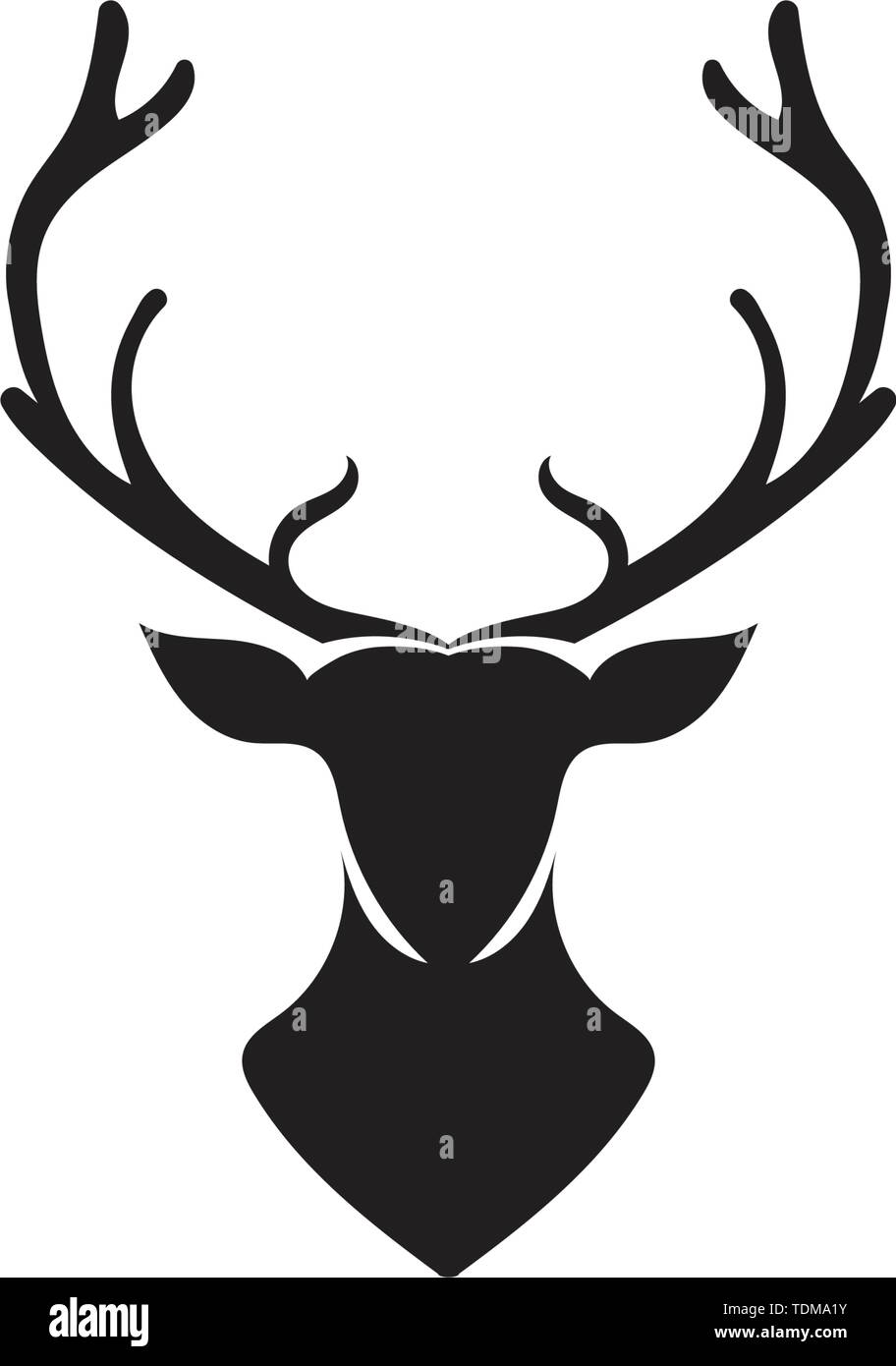 Logo cerf icône vecteur modèle illustration design Illustration de Vecteur