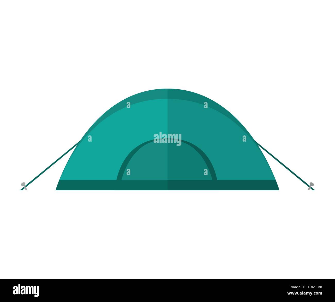 Tente de camping bleu isolé sur fond blanc vector illustration EPS10 Illustration de Vecteur
