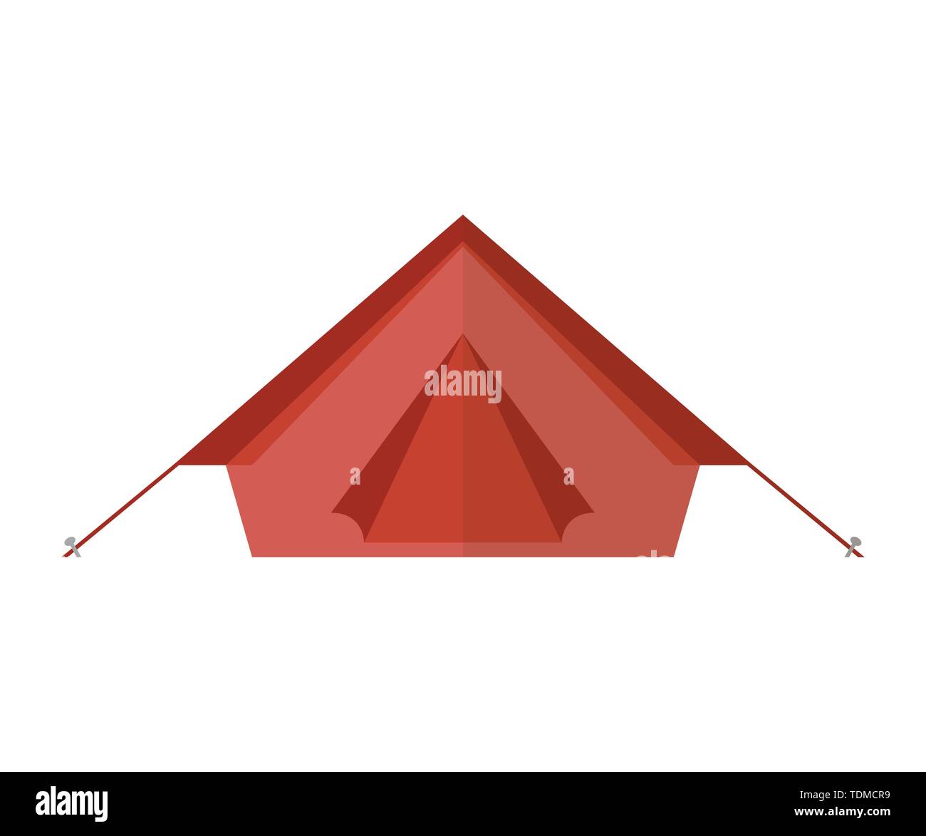 Tente de camping rouge isolé sur fond blanc vector illustration EPS10 Illustration de Vecteur
