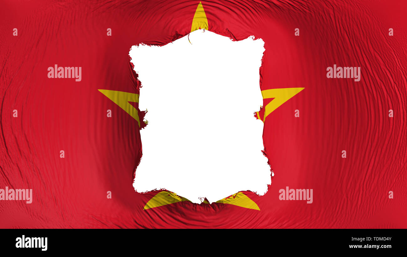 Le trou carré à l'Union soviétique d'un drapeau Banque D'Images
