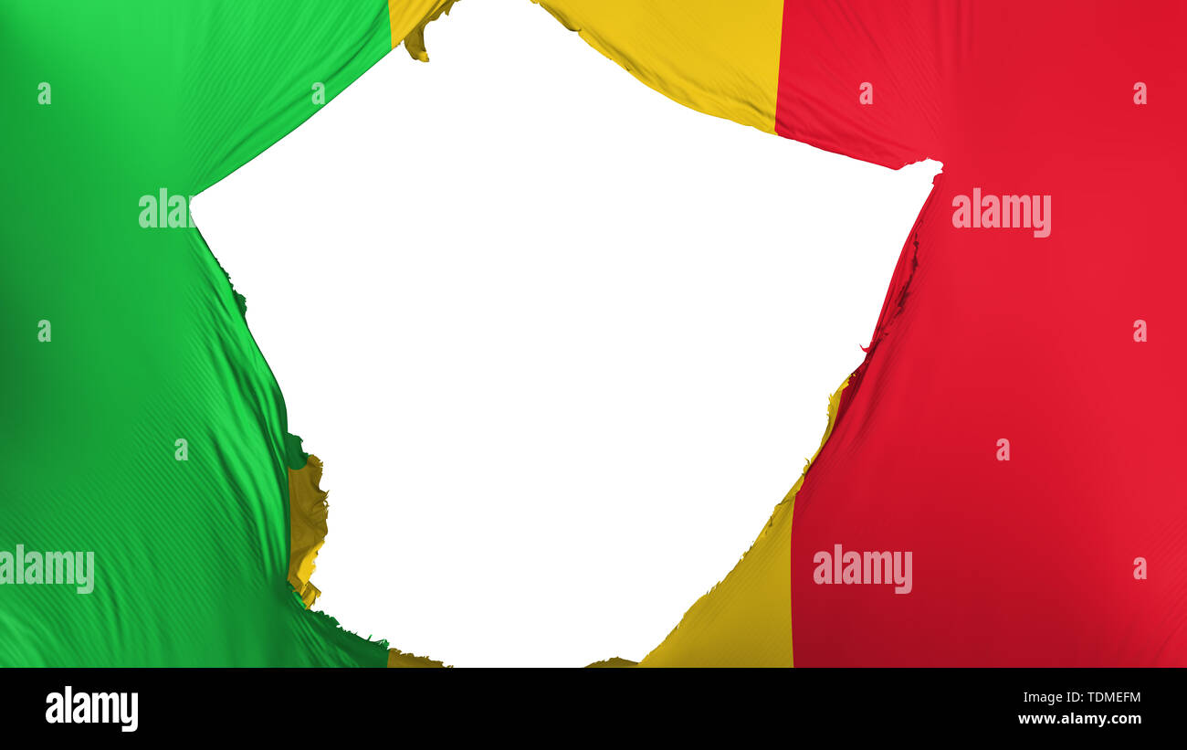 Drapeau Mali fissuré Banque D'Images