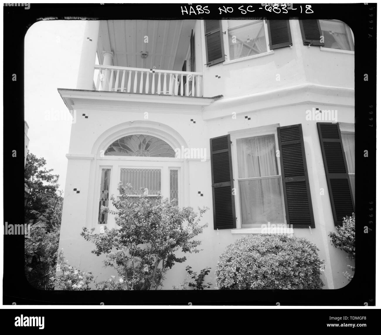 IMAGE PHOTOGRAMMÉTRIQUE- DÉTAIL DU VITRAIL À L'EST, à l'avant, l'ALTITUDE - Shackleford-Williams House, 31 East Battery Street, Charleston, Charleston County, SC Banque D'Images