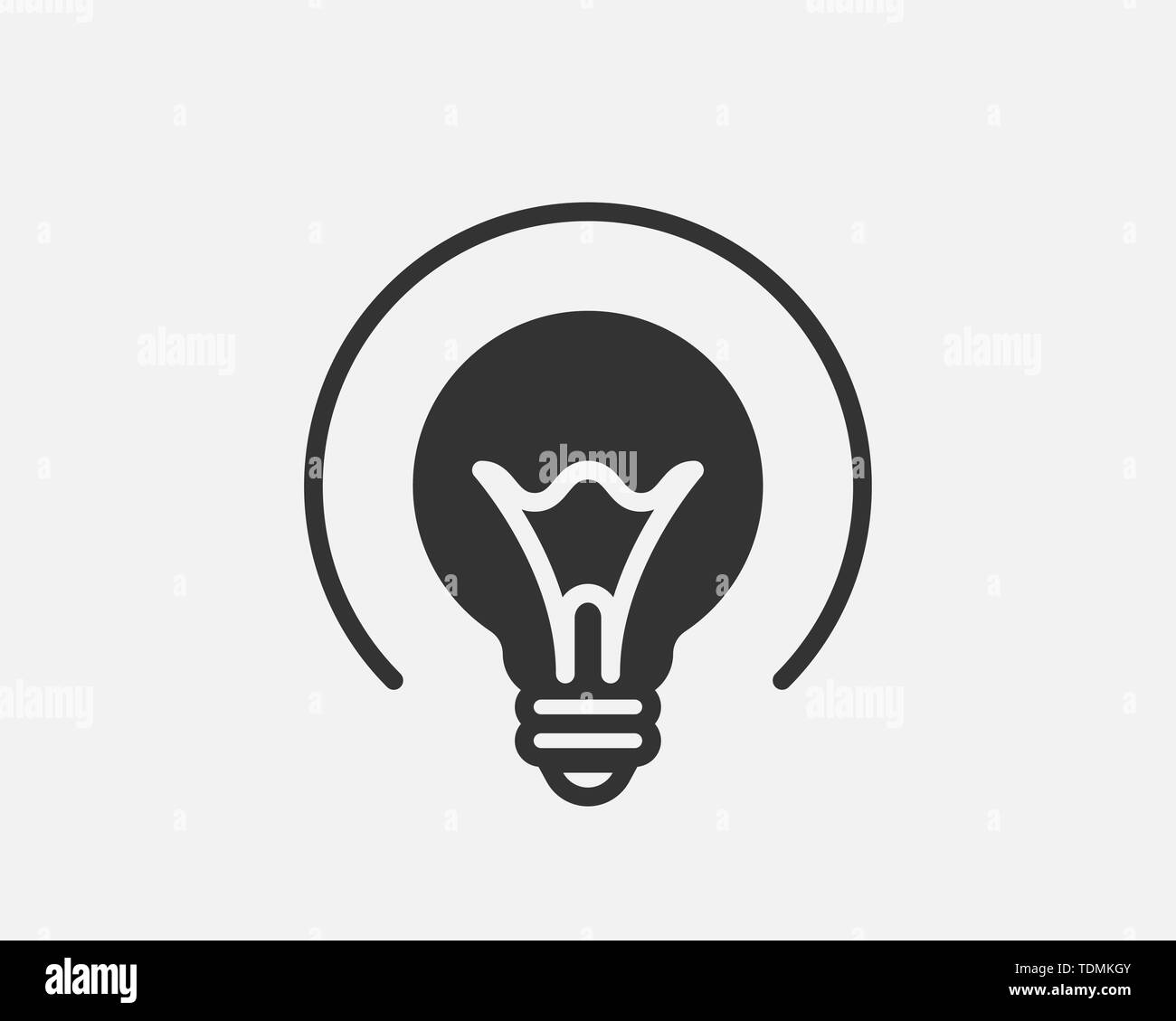 L'icône de l'ampoule du vecteur. Llightbulb logo idée concept. Les icônes de l'électricité lampe design web élément. Feux Led silhouette isolée. Illustration de Vecteur