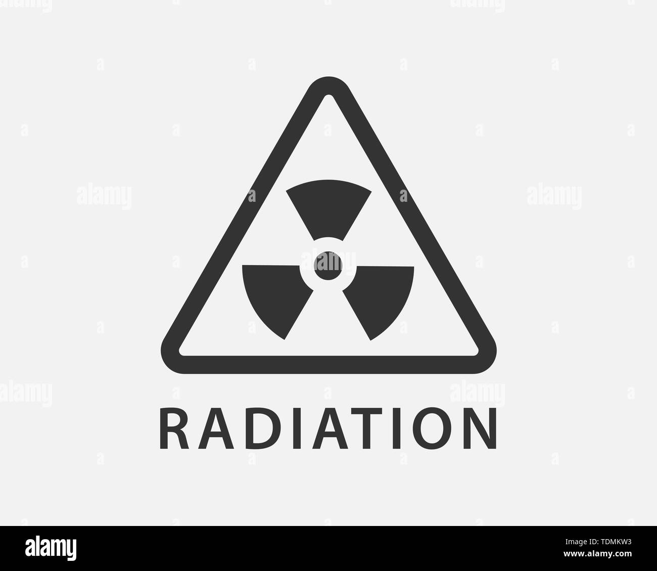 L'icône de rayonnement vecteur. Avertissement signe radioactif symbole de danger. Illustration de Vecteur