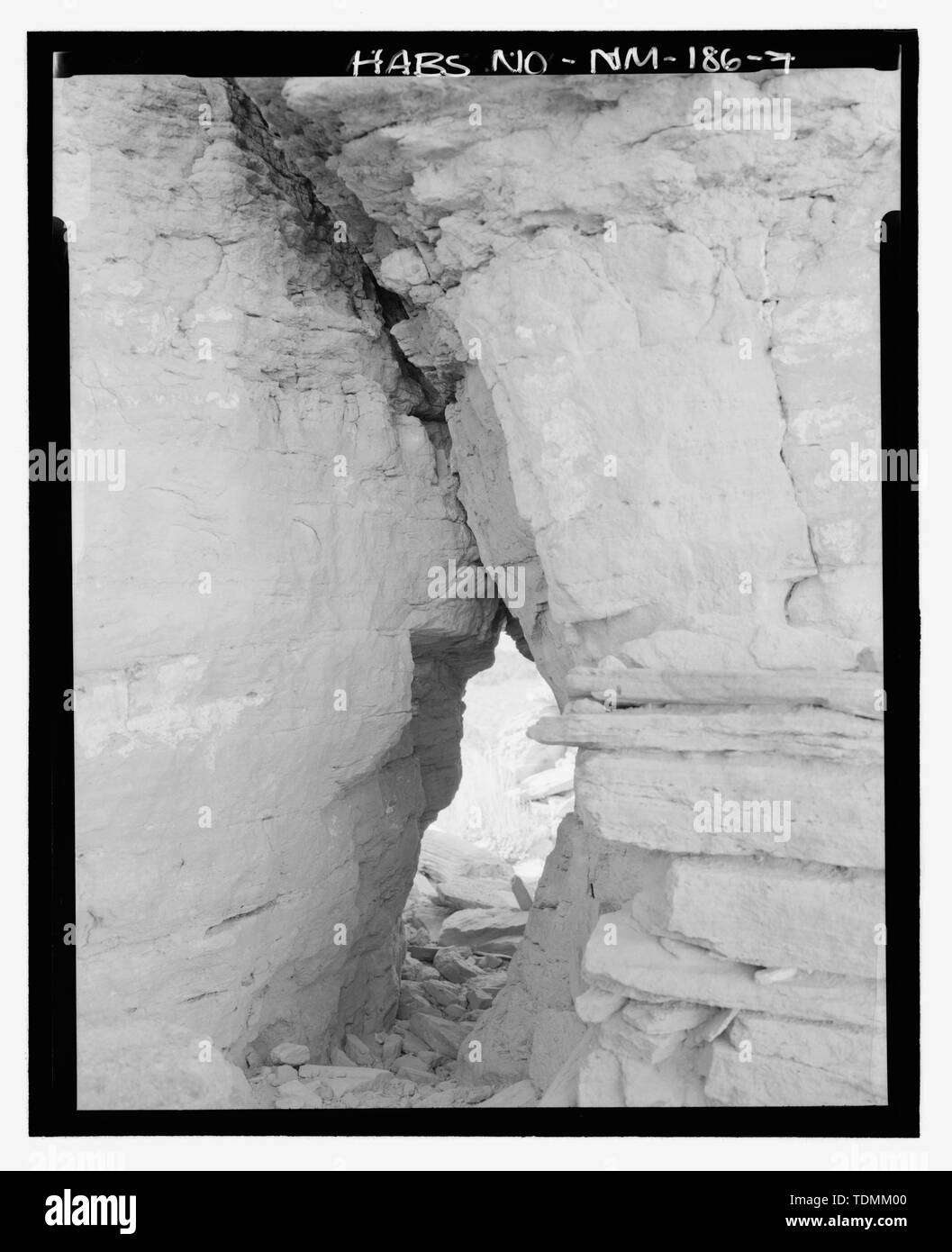 Passage, à la butte ouest - a souligné Pueblito, Cibola Canyon, Dulce, Rio Arriba Comté, NM Banque D'Images