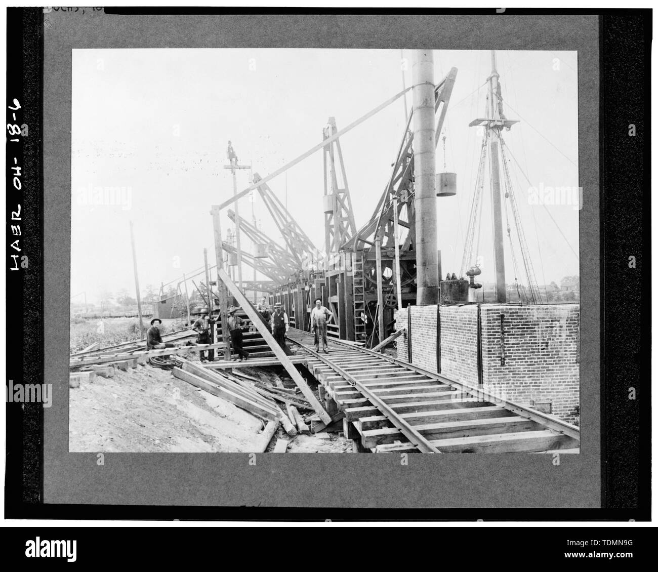 Le minerai de fer - Pennsylvania Dock, le lac Érié à Whiskey Island, à environ 1,5 milles à l'ouest de place publique, de Cleveland, comté de Cuyahoga, OH Banque D'Images