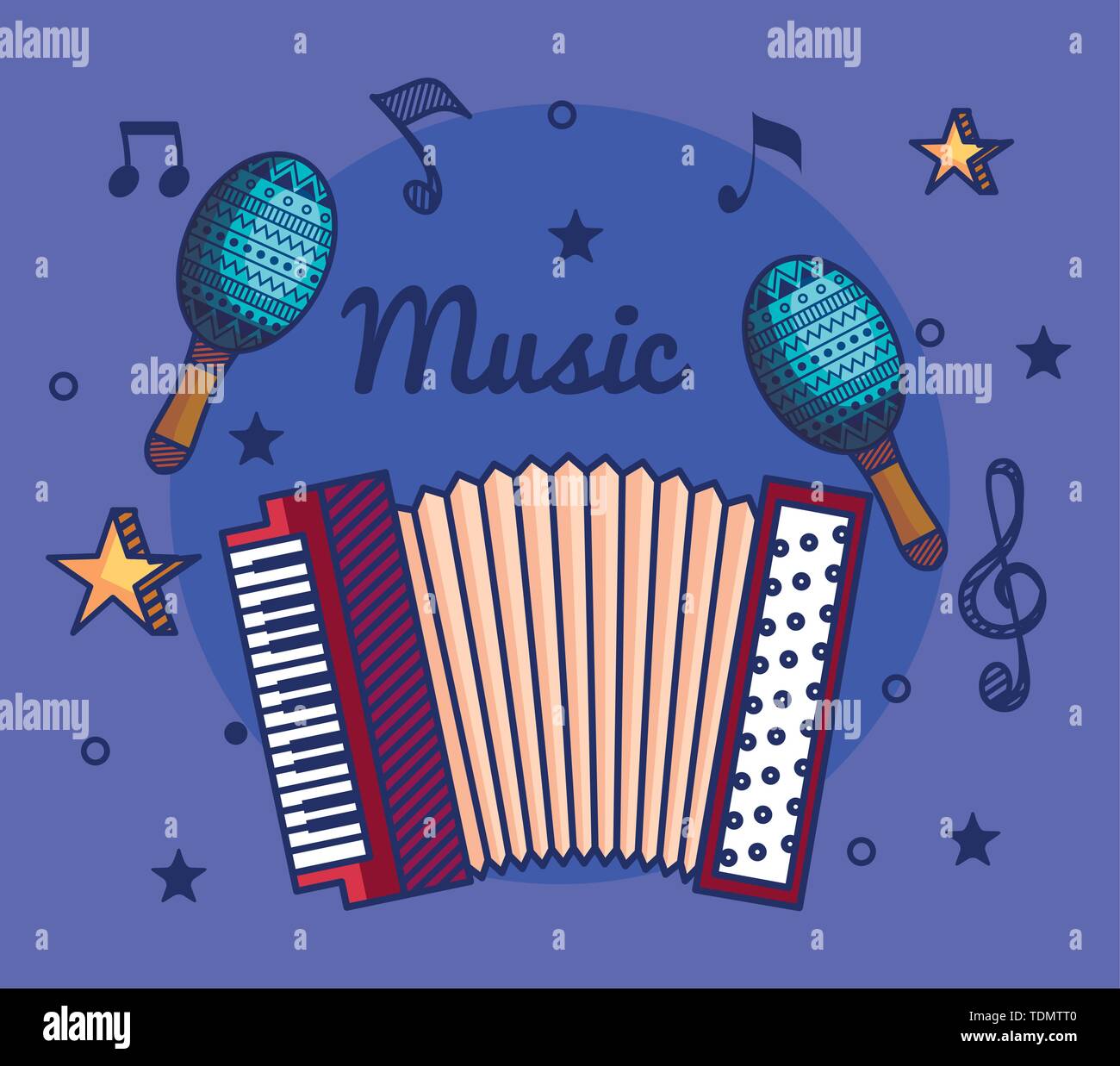 Accordion notes Banque d'images vectorielles Alamy