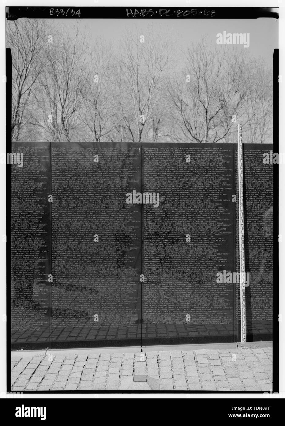 33panneaux E et 34E. - Vietnam Veterans Memorial, West Potomac Park, Washington, District of Columbia, DC Banque D'Images