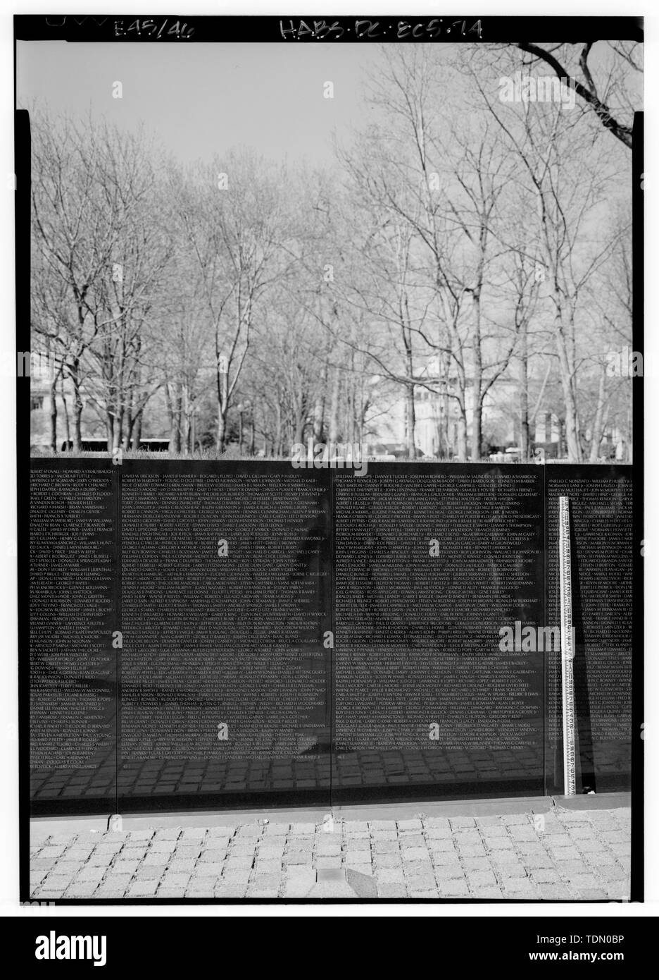 45E Panneaux et 46E. - Vietnam Veterans Memorial, West Potomac Park, Washington, District of Columbia, DC Banque D'Images