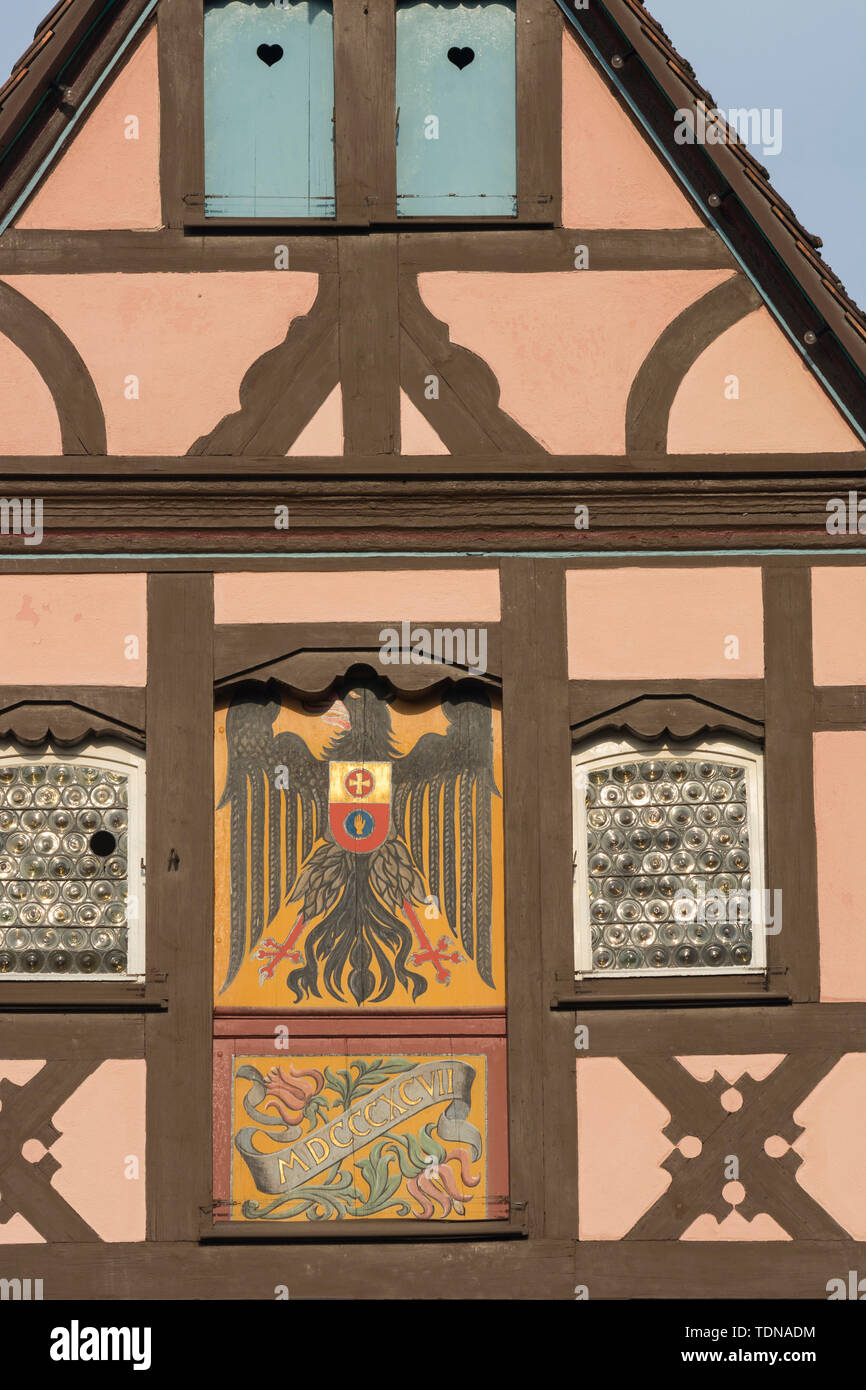 Ville historique armoiries, schwaebisch hall, région Hohenlohe, Bade-Wurtemberg, Allemagne, Heilbronn-Franconia Banque D'Images