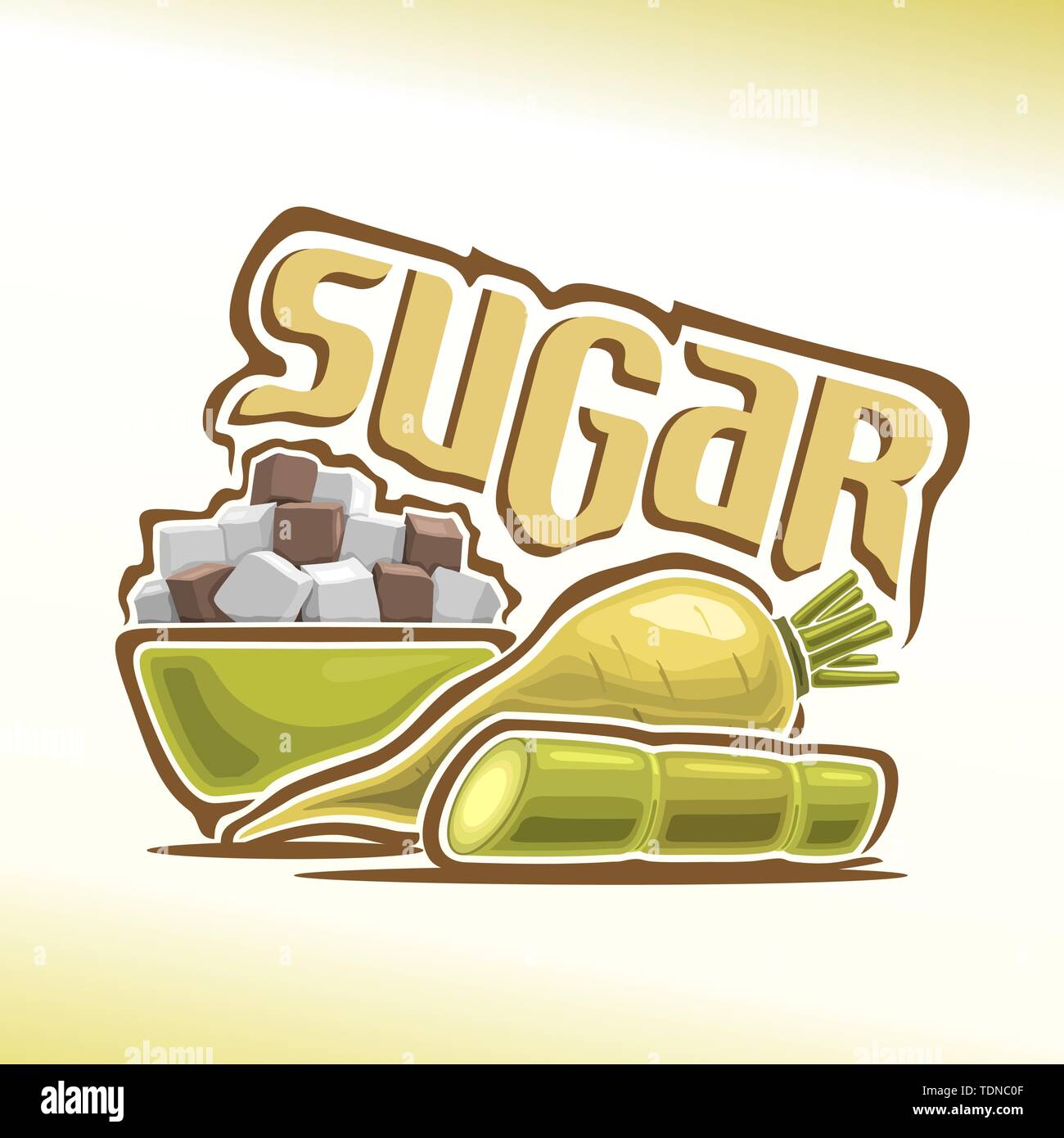 Logo vector pour le sucre Illustration de Vecteur
