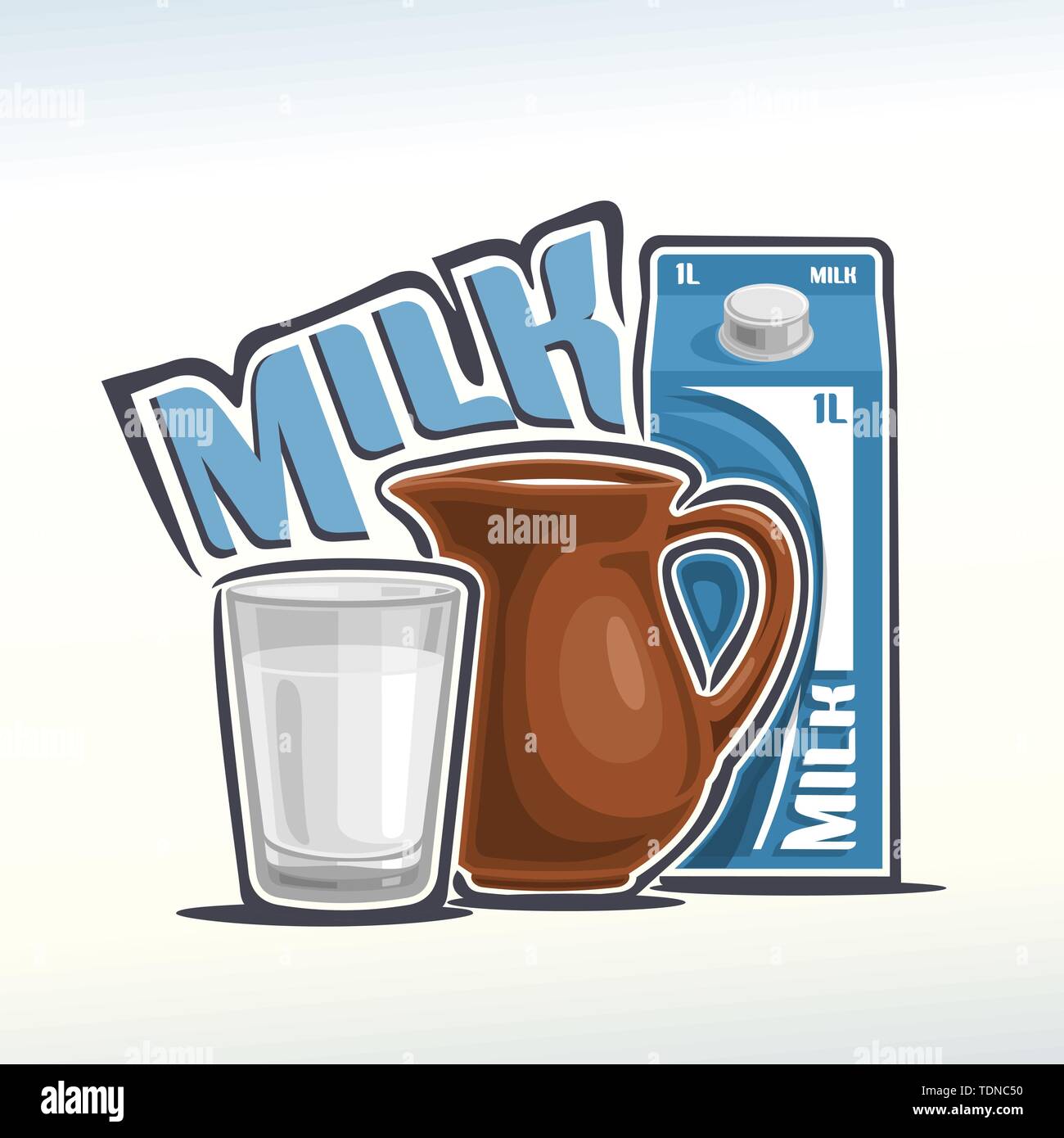 Logo vector pour le lait Illustration de Vecteur