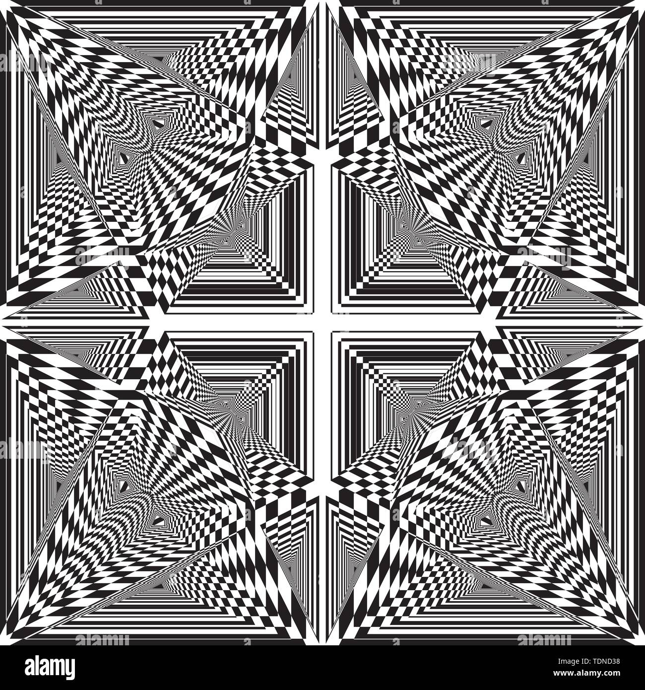 Moltiple intersections triangle inspiré strukture abstract art déco coupe illustration sur fond transparent Illustration de Vecteur