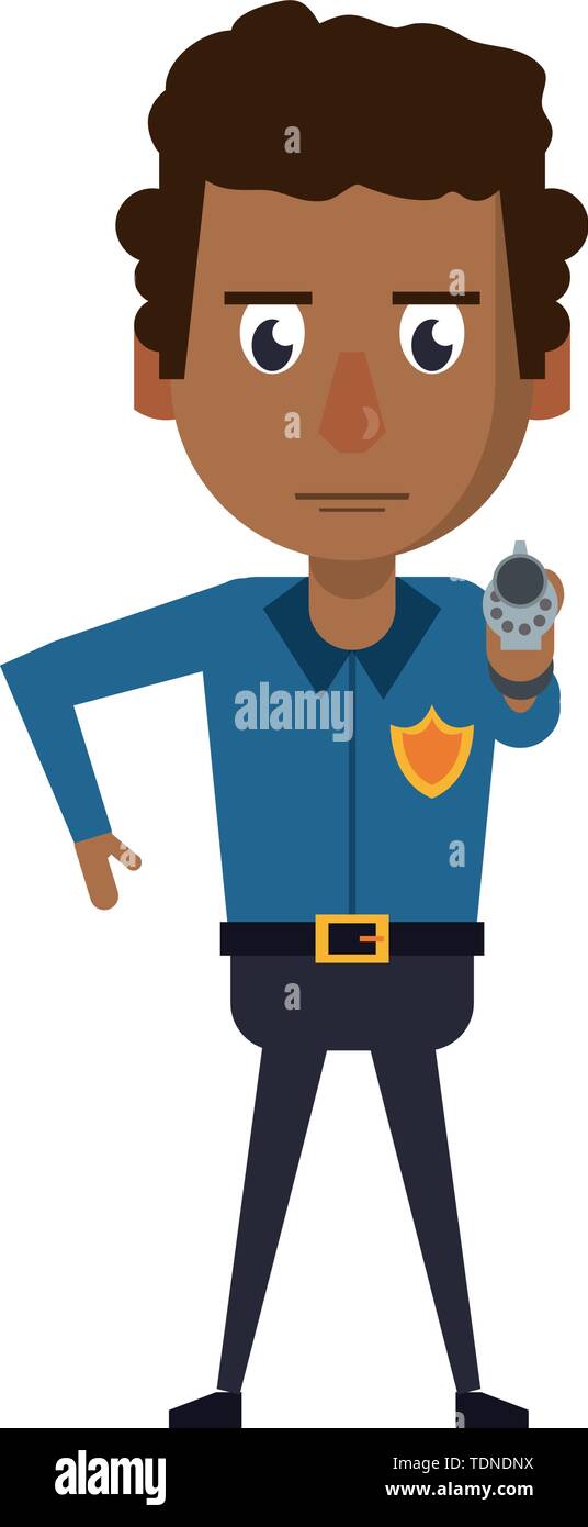 Travail policier avatar personnage Illustration de Vecteur