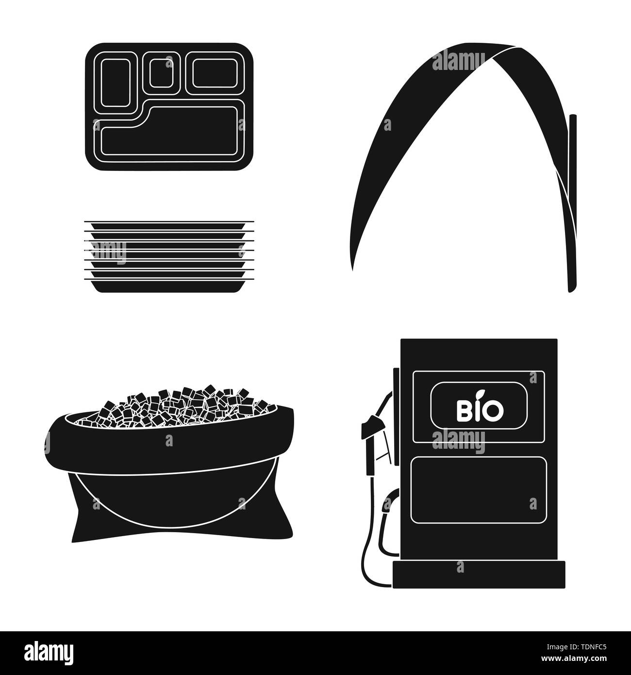 La conception du vecteur de saccharose et l'icône de la technologie. Ensemble de canne et de saccharose icône vecteur pour stock. Illustration de Vecteur