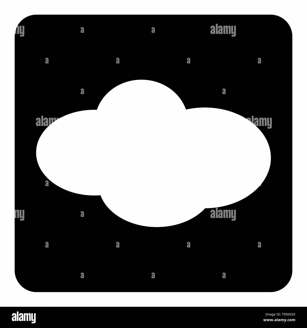 Une icône de nuage sur le fond sombre Illustration de Vecteur
