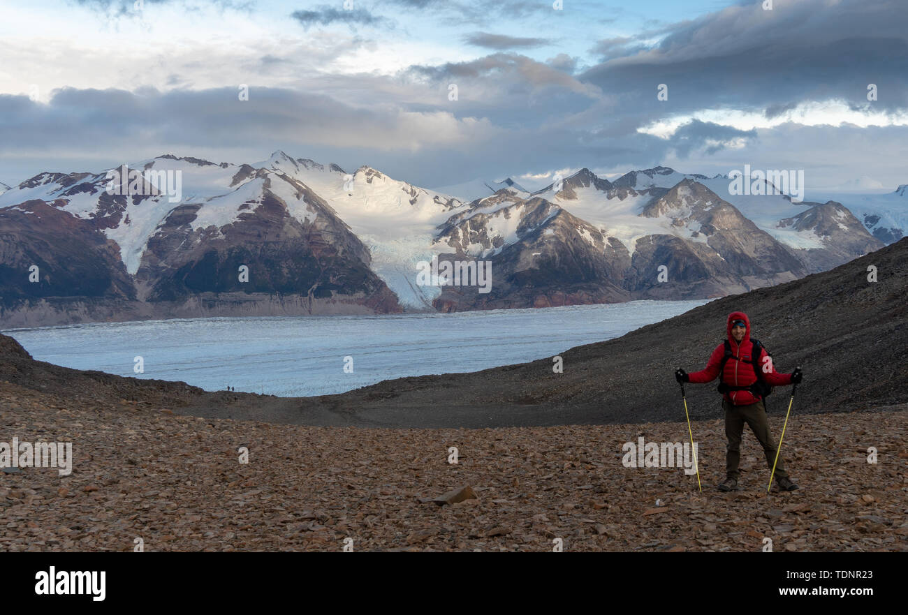 Trek de Torres del Paine en Patagonie, au Chili, en Amérique du Sud Banque D'Images