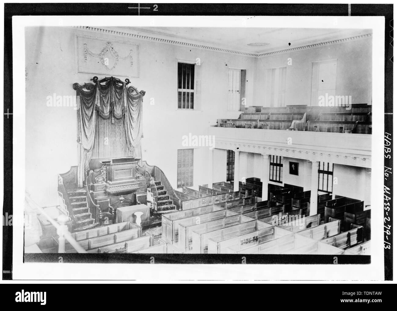 Photocopie (pas de date), VUE GÉNÉRALE DE L'INTÉRIEUR - l'église de l'Ouest, 131 Cambridge Street, Boston, comté de Suffolk, MA Banque D'Images