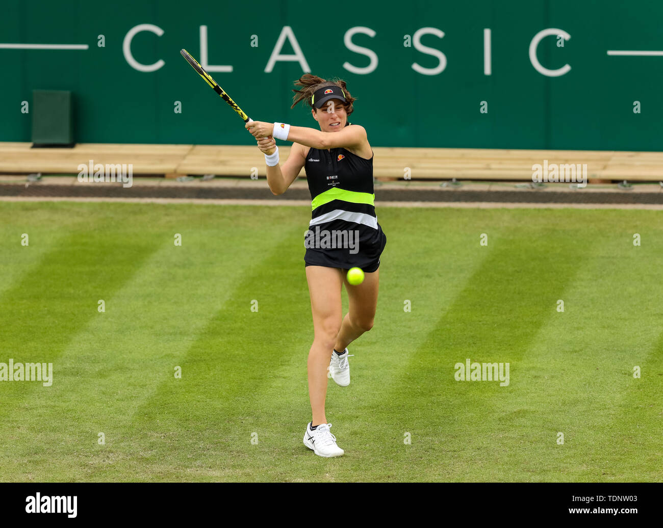 Johanna Konta la Grande-Bretagne au cours de la troisième journée de la Nature Valley Classic à Edgbaston, Birmingham Club Priory. Banque D'Images