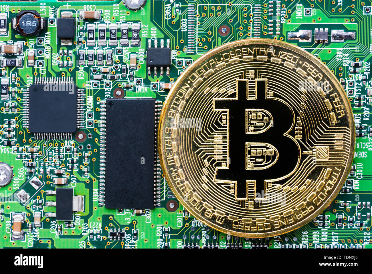 La monnaie virtuelle Bitcoin Banque D'Images