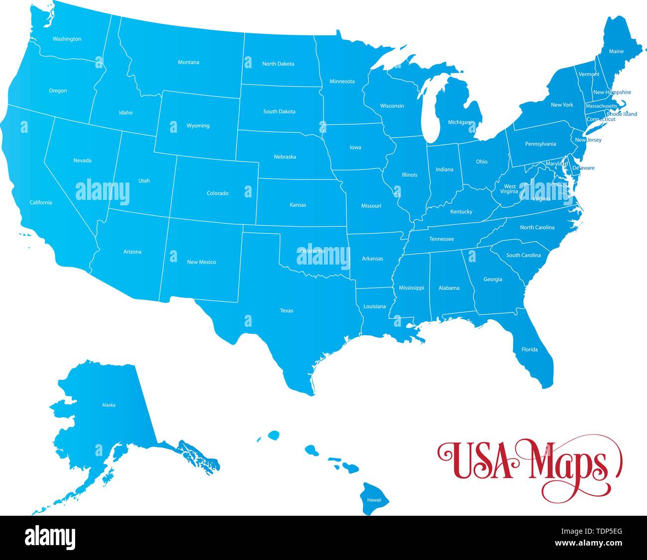 Les Etats-Unis d'Amérique (USA), communément connu sous le nom de United States (U.S.) ou d'Amérique, est une république fédérale composée de 50 Etats, un gouvernement fédéral dist Illustration de Vecteur