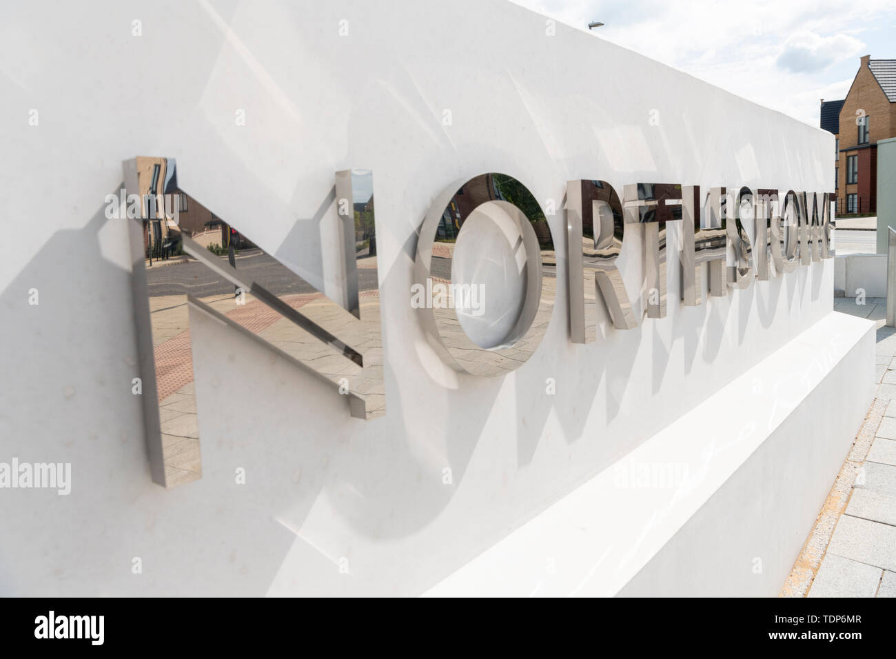 Le signe pour Northstowe une nouvelle ville en construction à South Cambridgeshire UK - un nouveau développement immobilier au Royaume-Uni Banque D'Images