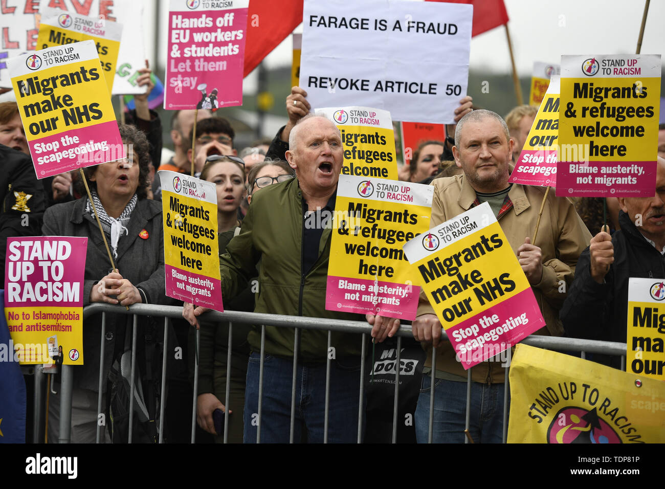 Ex-chef du parti UKIP Nigel Farage assiste à la partie 'Brexit' rassemblement à Edinburgh's Corn Exchange. Avec : où : Édinbourg, Royaume-Uni Quand : 17 mai 2019 Credit : Euan Cherry/WENN Banque D'Images