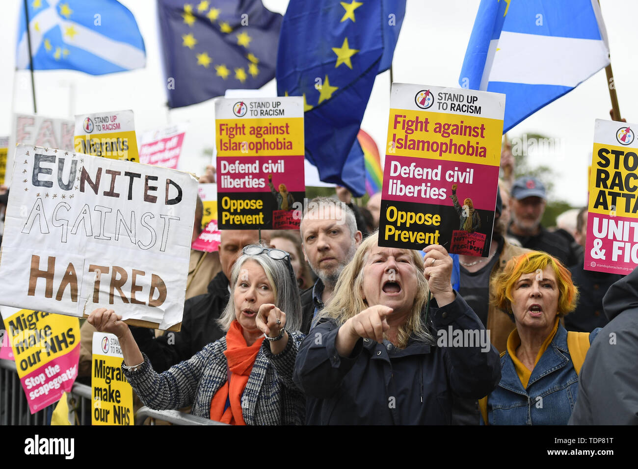Ex-chef du parti UKIP Nigel Farage assiste à la partie 'Brexit' rassemblement à Edinburgh's Corn Exchange. Avec : où : Édinbourg, Royaume-Uni Quand : 17 mai 2019 Credit : Euan Cherry/WENN Banque D'Images