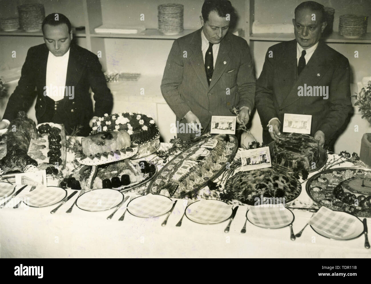 Salon de l'alimentation au Circo Massimo, Rome, Italie 1940 Banque D'Images