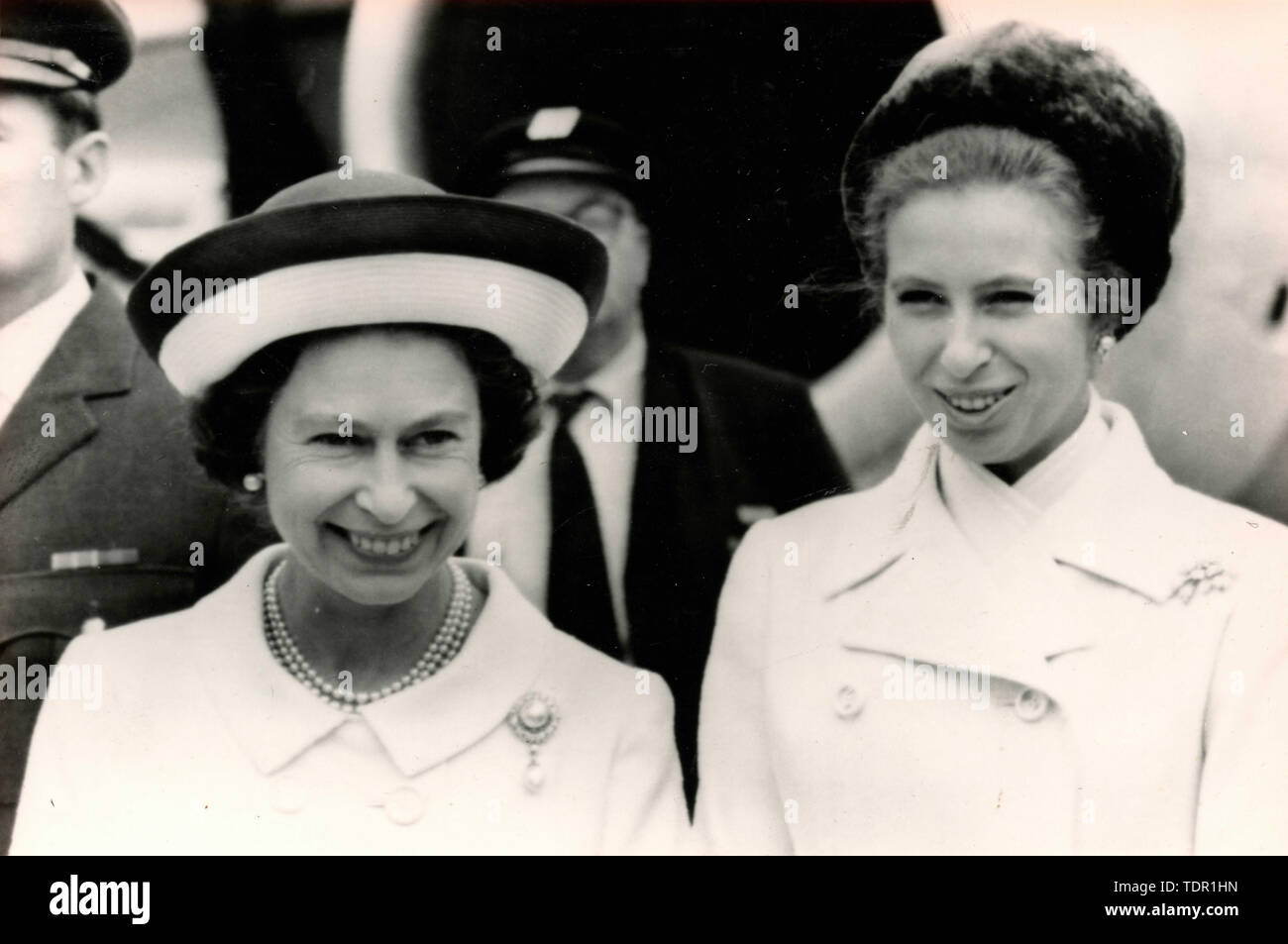 La reine Elizabeth II et de la princesse Anne d'Angleterre, Ottawa, Canada, 1970 Banque D'Images