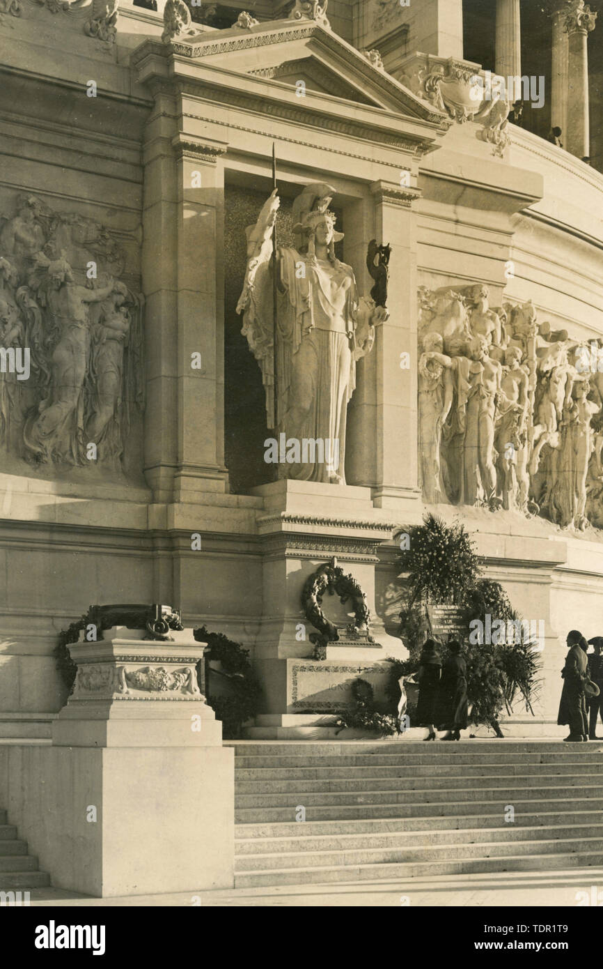 Memorial Altare della Patria de Vittoriano, Rome, Italie 1925 Banque D'Images