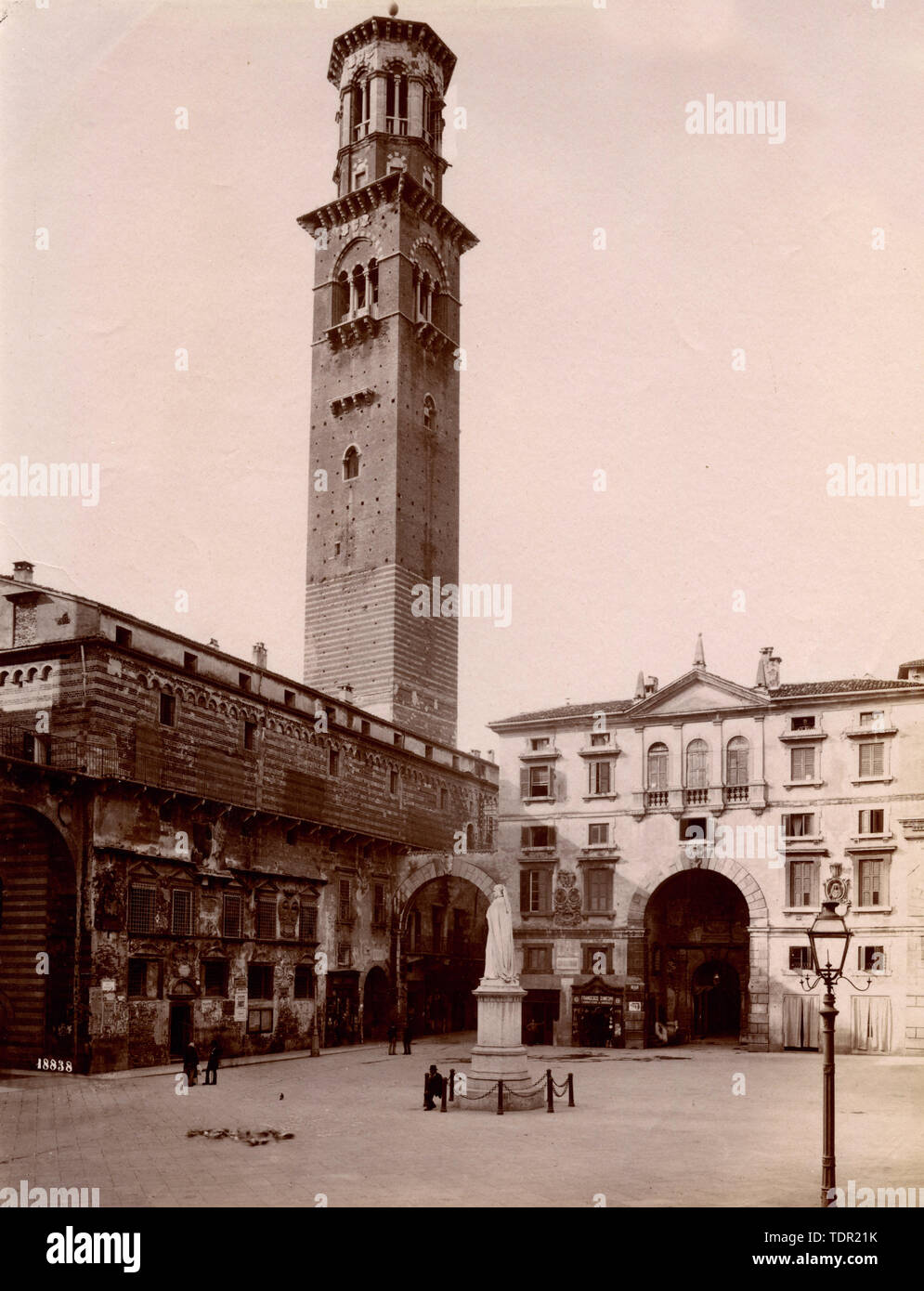 Piazza dei Signori, Vérone, Italie 1880 Banque D'Images