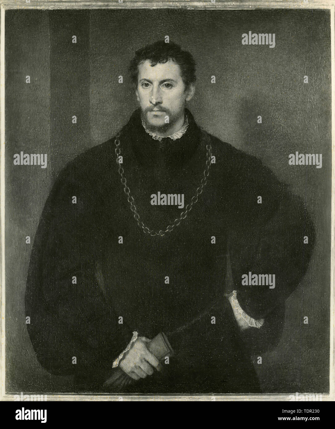 Portrait de l'anglais, la peinture de Titien, 1930 Banque D'Images
