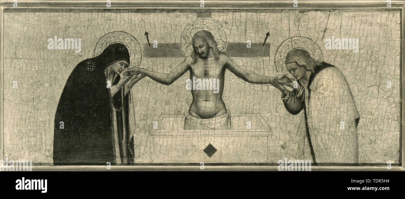 Pietà : le Christ mort, peinture de Nardo di Cione Banque D'Images