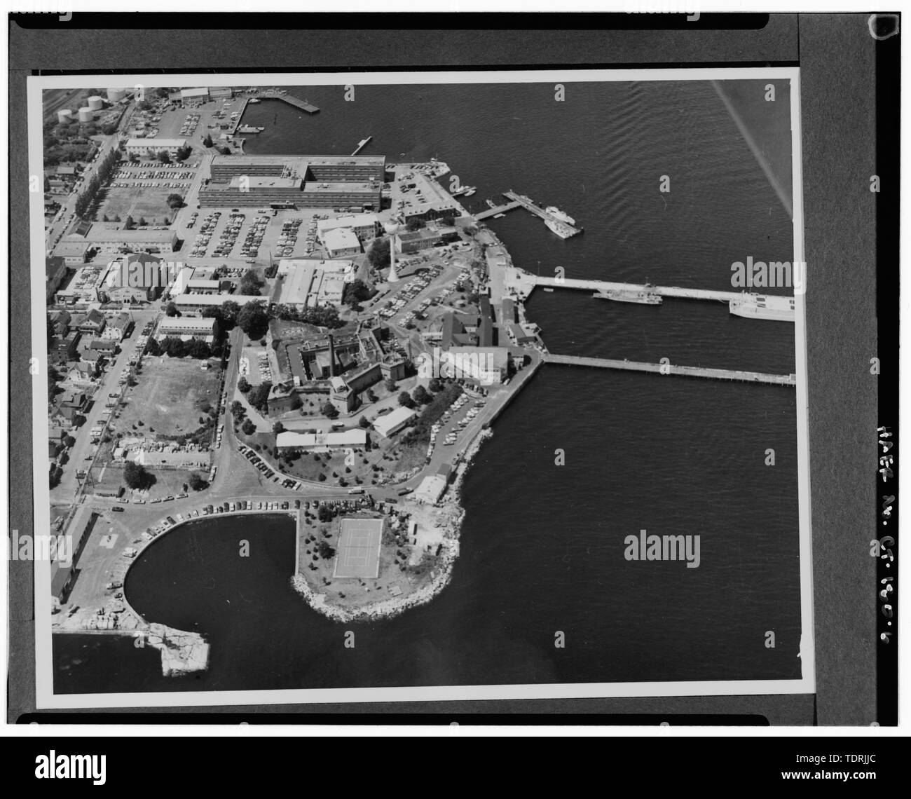 Copie photographique du site de 1350, ch. 1965. Photo originale sur le fichier (PAO), NUWC, Newport, R.I. Copyright-free. - Naval Undersea Warfare Center, côté est de Smith et de l'est entre les rues de la Colombie-Britannique et l'anses, New London, New London Comté, TC Banque D'Images