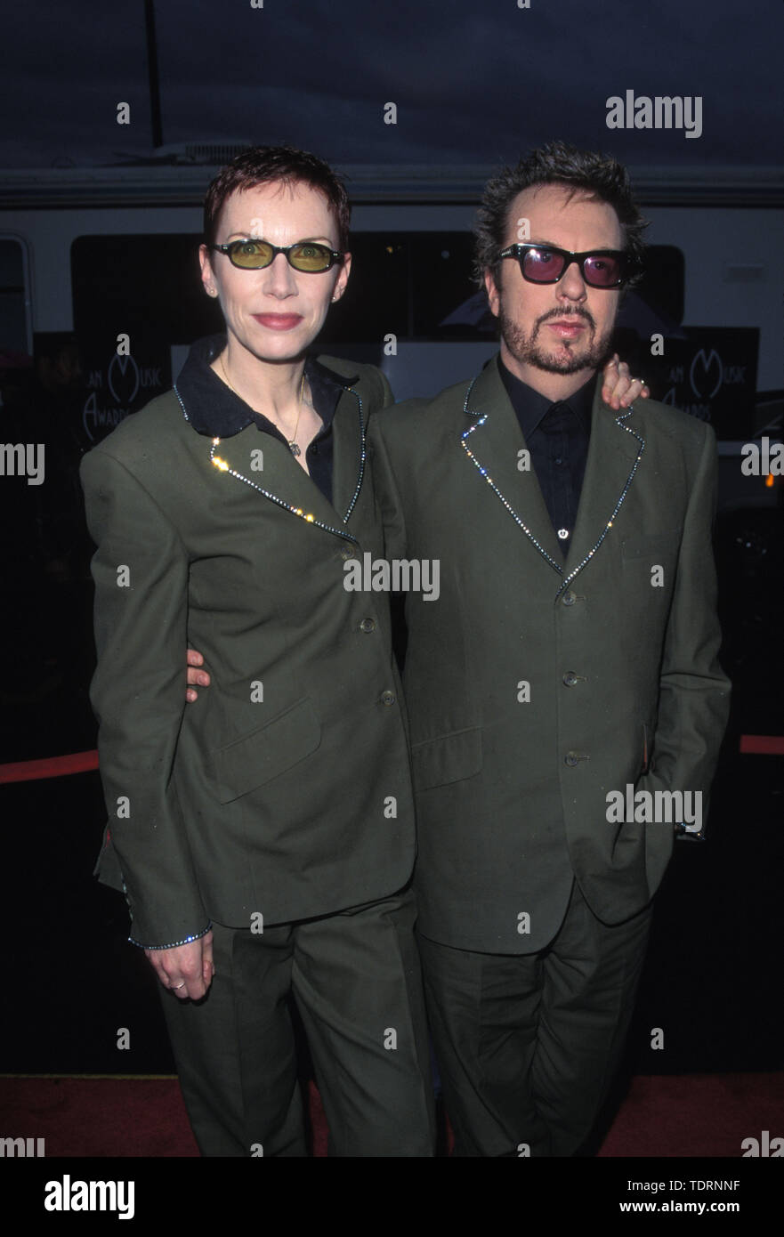 Jan 17, 2000 ; Los Angeles, CA, USA ; 'Chanteuse' EURYTHMICS Annie Lennox et Dave Stewart @ l 2000 American Music Awards. (Crédit Image : © Chris Delmas/Zuma sur le fil) Banque D'Images