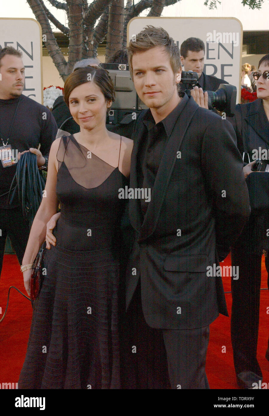 Jan 20, 2002 ; Los Angeles, CA, USA ; acteur Ewan MCGREGOR & épouse EVE MAVRAKIS @ la 59e Golden Globe Awards annuels @ l'hôtel Beverly Hilton.. (Crédit Image : Â© Chris Delmas/Zuma sur le fil) Banque D'Images