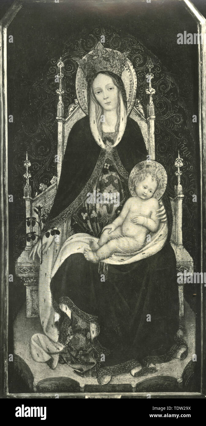 Vierge à l'enfant, peinture par Stefano da Verona AKA Da Zevio Banque D'Images