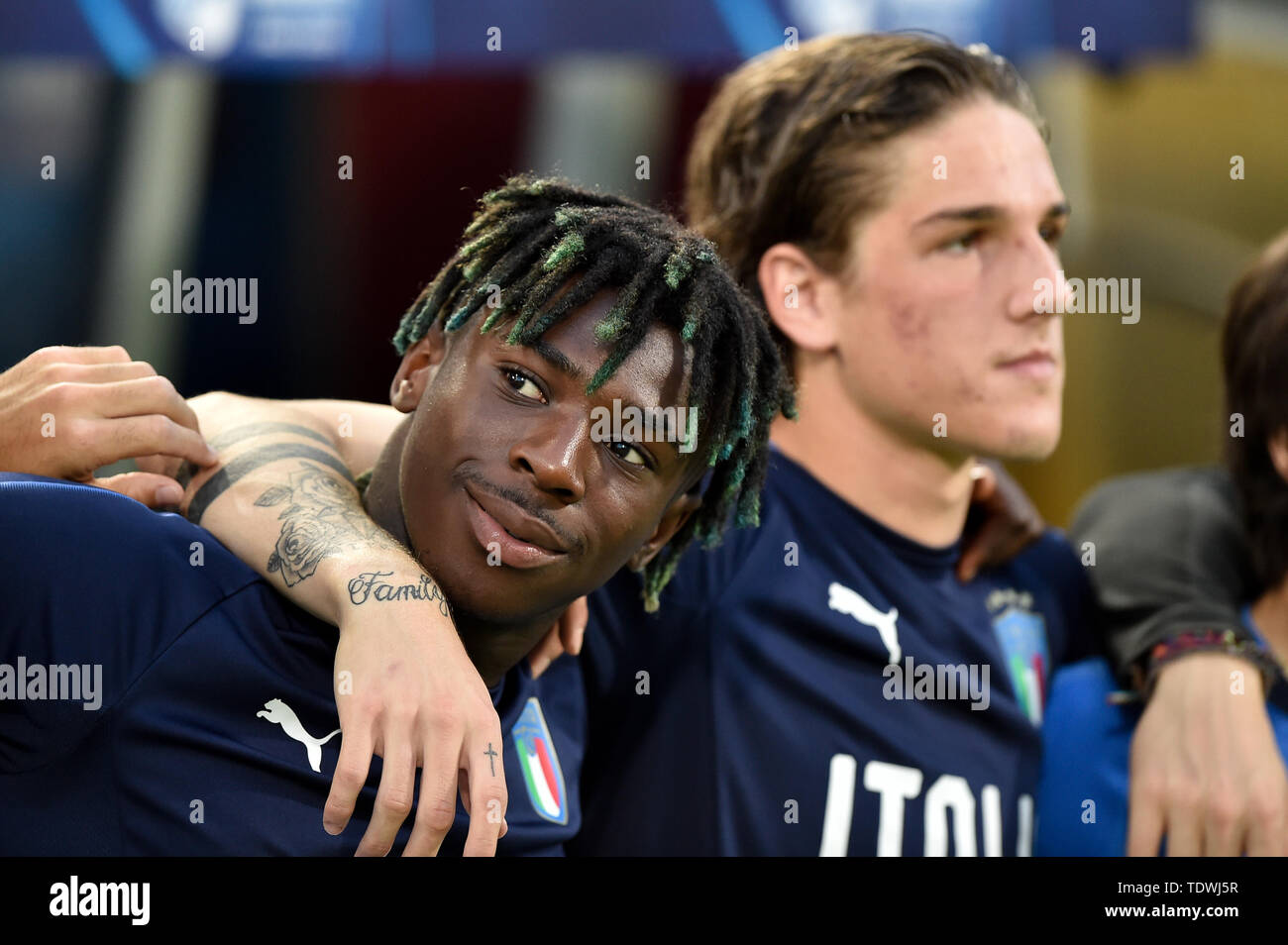 Bologne, Italie. 19 Juin, 2019. Marie Kean de l'Italie et de l'Italie au cours de Nicolo Zaniolo l UEFA EURO 2019 U-21 Championship match entre l'Italie U-21 et U-21 de la Pologne au Stadio Renato Dall'Ara, Bologne, Italie, le 19 juin 2019. Photo par Giuseppe maffia. Credit : UK Sports Photos Ltd/Alamy Live News Banque D'Images