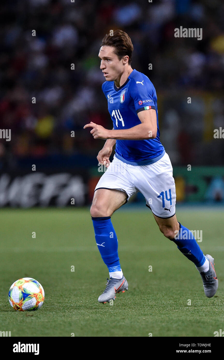 Federico Chiesa de l'Italie au cours de l'UEFA EURO 2019 U-21 Championship match entre l'Italie U-21 et U-21 de la Pologne au Stadio Renato Dall'Ara, Bologne, Italie, le 19 juin 2019. Banque D'Images