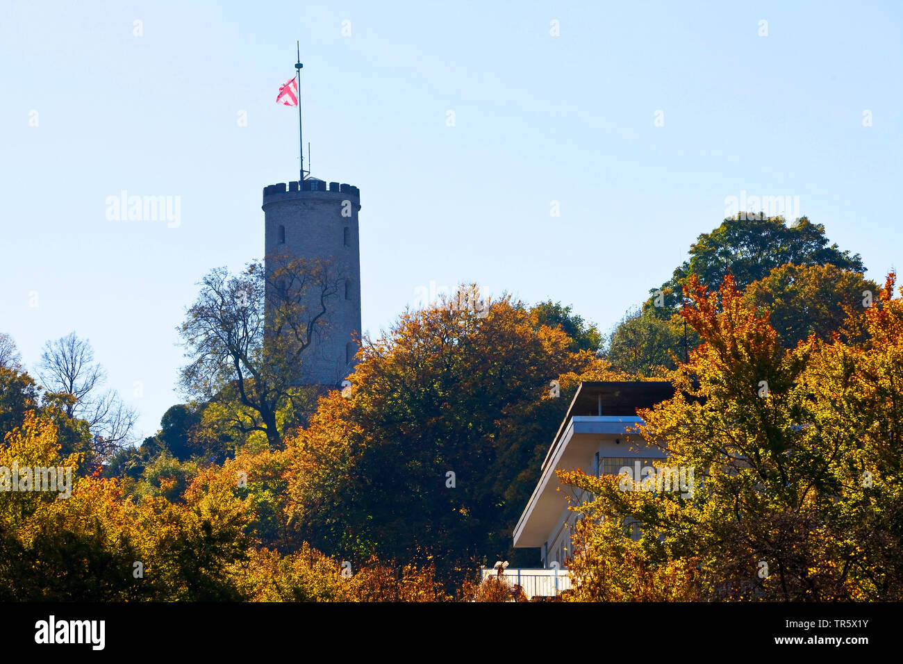 Tour de château Sparrenburg à Bielefeld, en Allemagne, en Rhénanie du Nord-Westphalie, à l'Est de la Westphalie, Bielefeld Banque D'Images