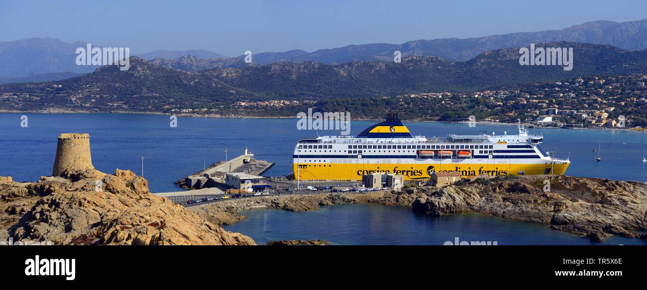 Le port d'Ile Rousse en Corse, France, Corse Banque D'Images