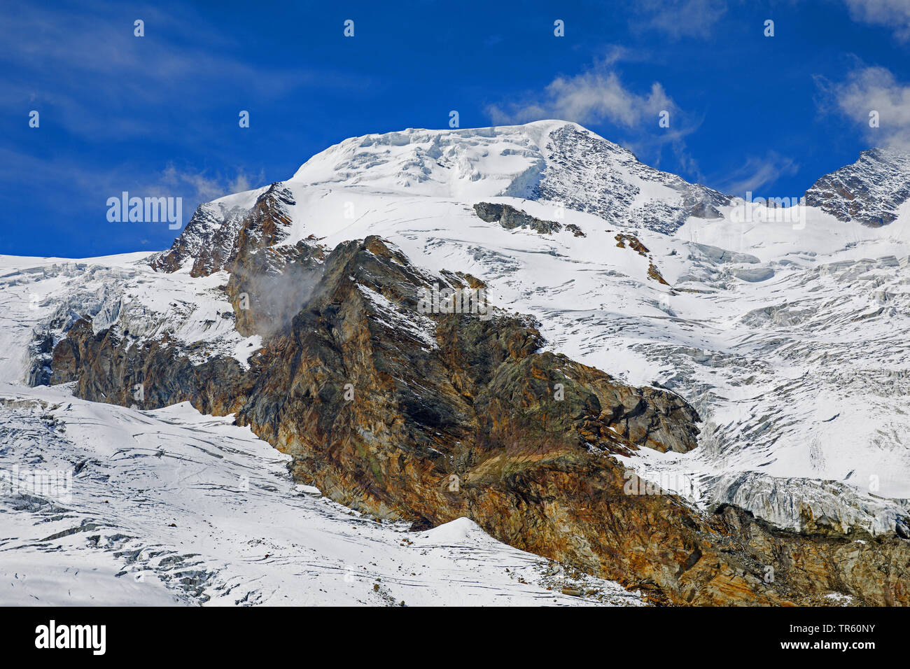 Alphubel montagne, Suisse, Valais, Saas Fee Banque D'Images