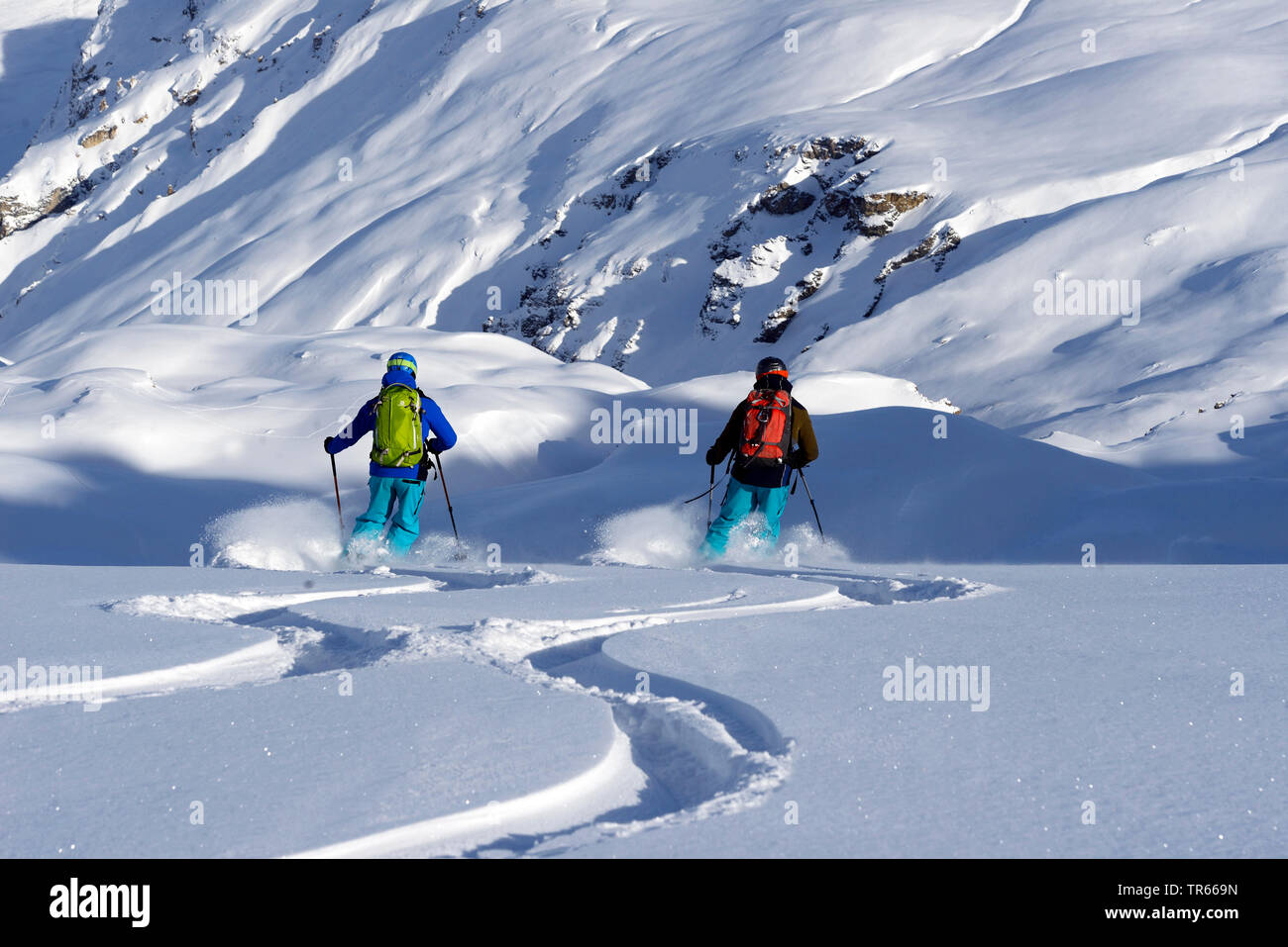 Pistes de ski à partir de la pointe de la SANA, France, Savoie, val d isere Banque D'Images